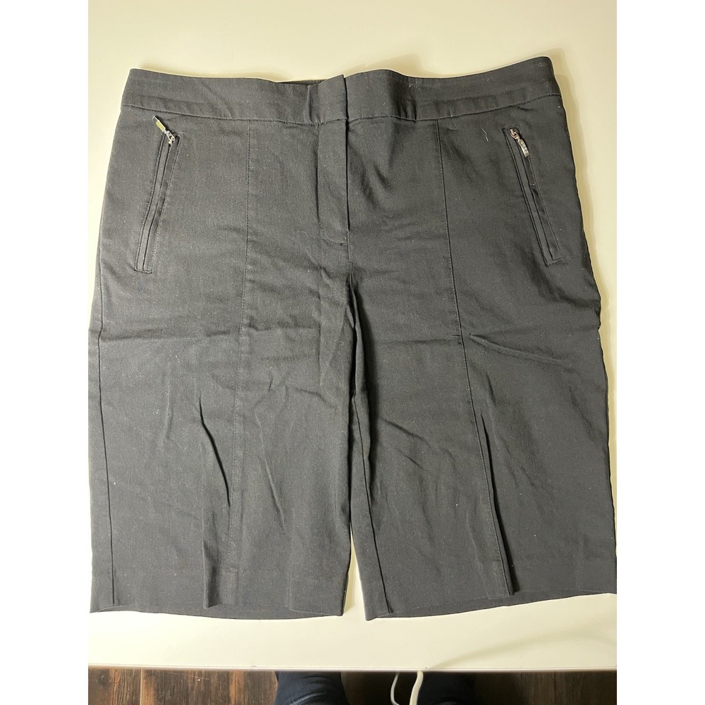 IZOD golf Black womans 12 Tennis shorts preppy zip pockets Pickleball Luxury Y2K